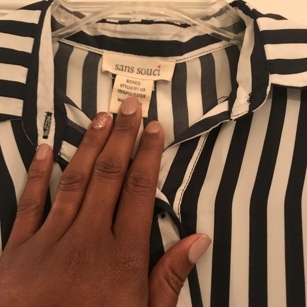 Worn Once! Navy and White! Dolan Sleeve